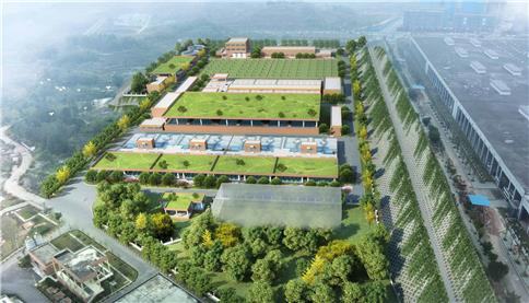 3D aerial view of Chongqing Yuelai WTP Phase IV project - SUEZ